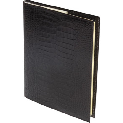 Agenda MIGNON A22 - 218x149mm - cuir Veau Croco SAVANNAH Noir