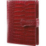 Organiseur MIGNON AK13 - 126x91mm - cuir Veau Croco SAVANNAH Rouge + patte