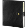 Organiseur MIGNON AK17 - 170x146mm - cuir Veau BOBOLI Noir + patte