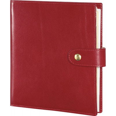 Organiseur MIGNON AK17 - 170x146mm - cuir Veau BOBOLI Rouge + patte