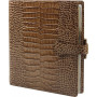 Organiseur MIGNON AK17 - 170x146mm - cuir Veau Croco SAVANNAH Vison + patte