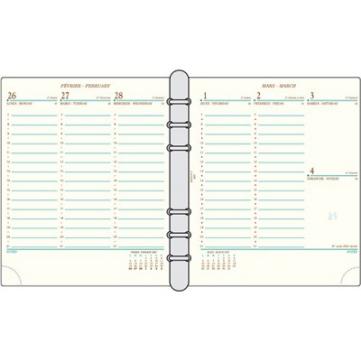 Recharge MIGNON AK17 - 170x141mm  - 1 semaine sur 2 pages vertical