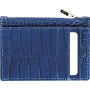 Mini smoking MIGNON - 115x80mm cuir Veau Croco SAVANNAH Bleu indigo