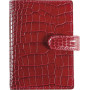 Etui MIGNON multicartes  - 102x74mm cuir Veau Croco SAVANNAH Rouge