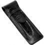 Etui MIGNON 2 stylos - 150x50mm cuir Veau Croco SAVANNAH Noir