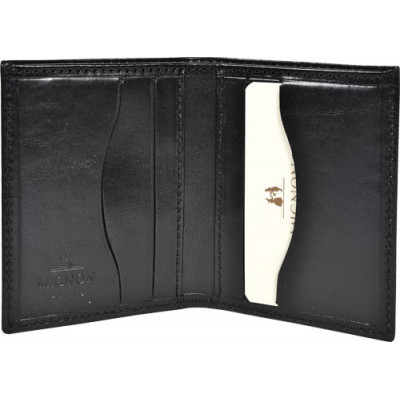 Etui MIGNON cartes de crédit  - 99x78mm cuir Veau BOBOLI Noir