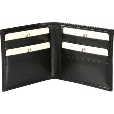 Porte-billets/cartes MIGNON - 98x107mm cuir Veau BOBOLI Noir