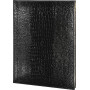 Livre d'or MIGNON - 21x27cm cuir Veau Croco SAVANNAH Noir