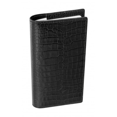 Agenda MIGNON AS16 - 154x78mm - cuir Veau Croco SAVANNAH Noir