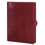 Organiseur MIGNON AK22 - 218x149mm - cuir Veau Croco SAVANNAH Rouge + patte