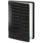 Etui MIGNON passeport  - 137x95mm cuir Veau Croco SAVANNAH Noir