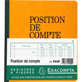 Journal Exacompta de caisse ou de banque 27x32cm 80p - Autres accessoires  de bureau - Achat & prix