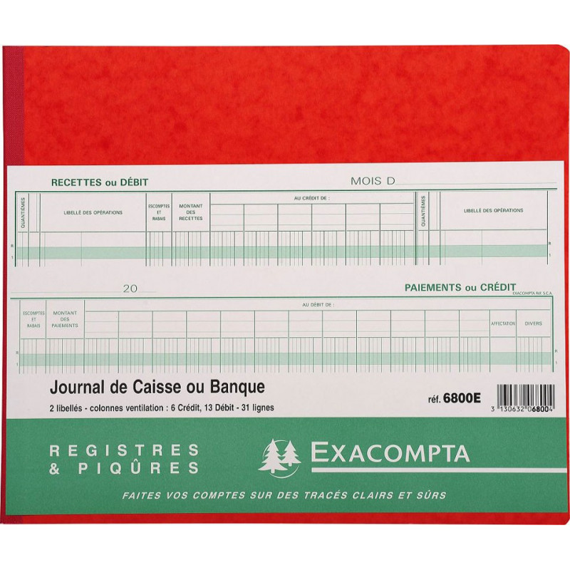 Registro Contabile Exacompta 13 Colonne | 80 Pagine | Formato 27x32 Cm - Foto 12