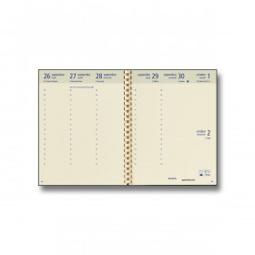 Agenda 2024 journalier de bureau 1 jour sur 2 pages EXACOMPTA Journal 29/2  - 29,7x21cm couverture Barbara NOIR