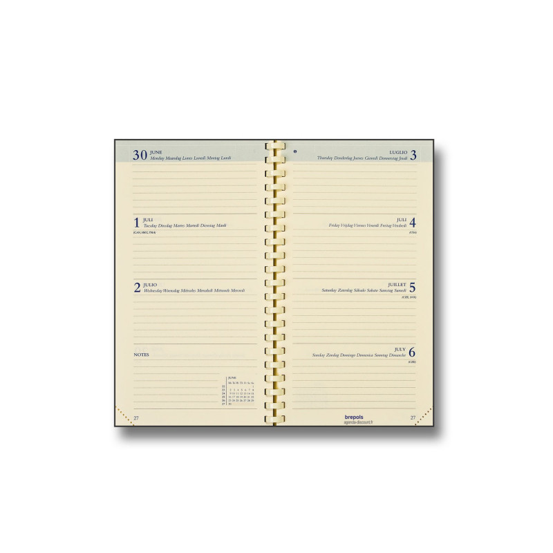 Agenda 2024 EXACOMPTA Espace 17S Cordoba spirale - 175x90mm - 1 semaine sur 1  page (COULEURS ALEATOIRES)