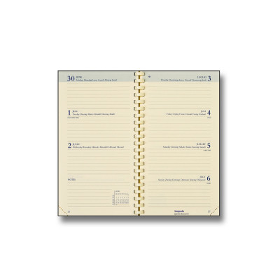 Recharge pour agenda BREPOLS Interplan - 9x16cm - 1 semaine sur 2 pages