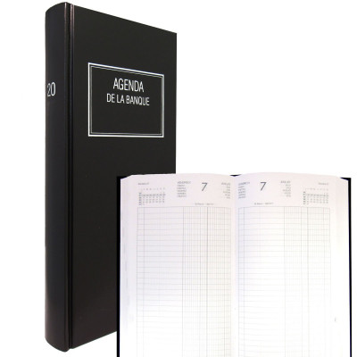 LECAS Agenda banquier 2024 150 x 340 mm 2 volumes