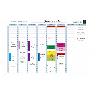 Planning mural magnétique EXACOMPTA 90x59cm - hebdomadaire 7 jours