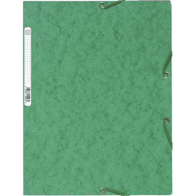 Chemise 3 rabats élastique 24x32cm EXACOMPTA - dos 3mm - carton VERT