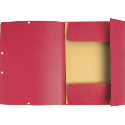 Chemise à élastique avec 3 rabats en carton - couleur rouge