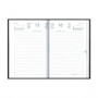 Agendas LECAS format carré 14 x 22 cm - Règlure travers horaires - Couverture noire - 1 jour par page