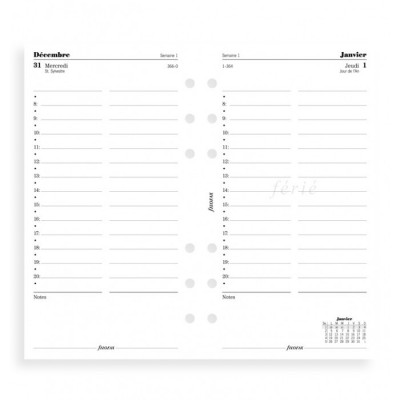 Recharge Agenda 2024 FILOFAX organiseur PERSONAL - 1 jour par page -  95x171mm