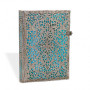 Carnet PAPERBLANKS Collection Filigrane Argenté Maya Bleu format Midi - PB25627