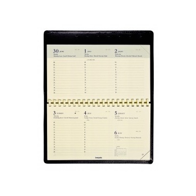 Agenda de poche NOTAPLAN 9x16 semainier spirale noir BREPOLS