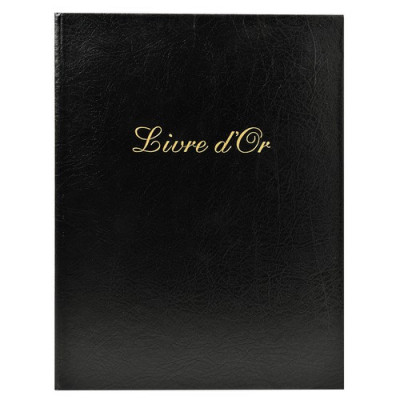 Livre d'or EXACOMPTA Noir - Balacron - 26x22cm - Tranche OR