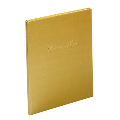 Livre d'or EXACOMPTA Noir - Balacron - 26x22cm - Tranche OR