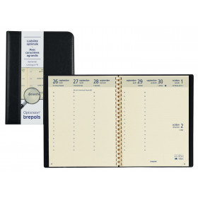 Recharge d'agenda Bretime - 1 semaine sur 2 pages - 14,8 x 21 cm - Brepols  Pas Cher