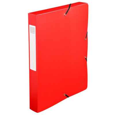 Boîte classement EXACOMPTA Exabox 24x32cm dos 40mm - ROUGE - Plastique PP 7/10e