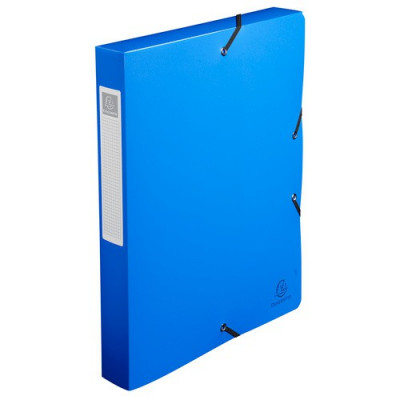 Boîte classement EXACOMPTA Exabox 24x32cm dos 40mm - BLEU - Plastique PP 7/10e