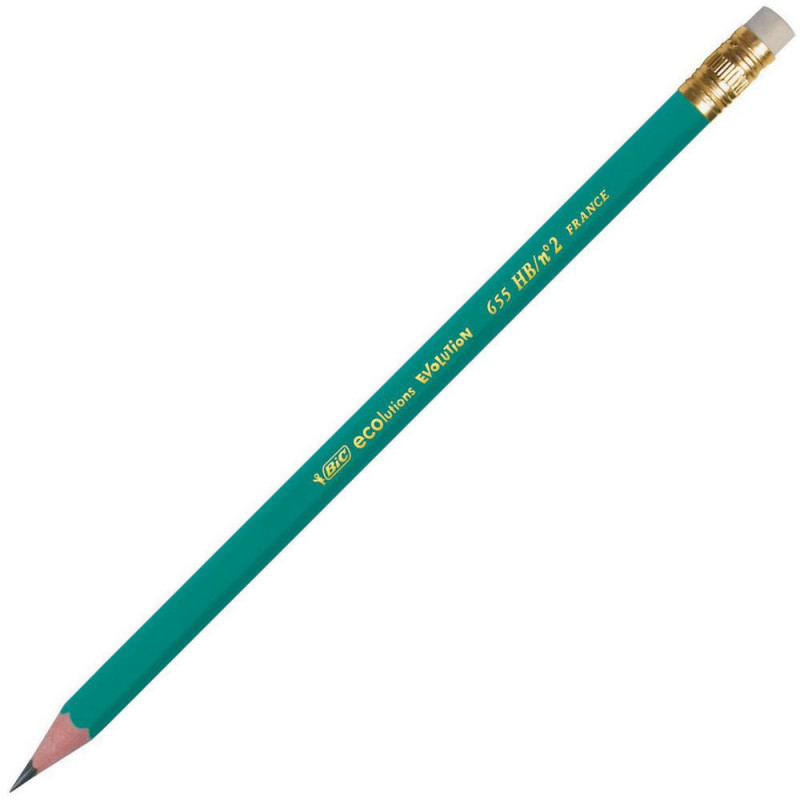 Crayon mine HB gomme Bic Crayon scolaire tête de gomme HB : Chez