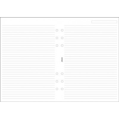 Recharge FILOFAX A5 21x14,8cm - 25 Feuilles de notes lignées - Blanc