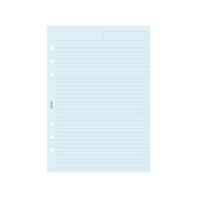 Recharge FILOFAX A5 21x14,8cm - 25 Feuilles de notes lignées - Bleu