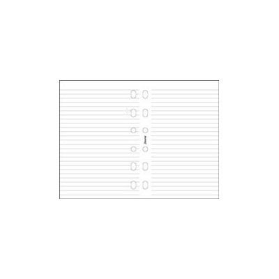 Recharge FILOFAX Pocket 12x8,1cm - 20 Feuilles de notes lignées - Blanc