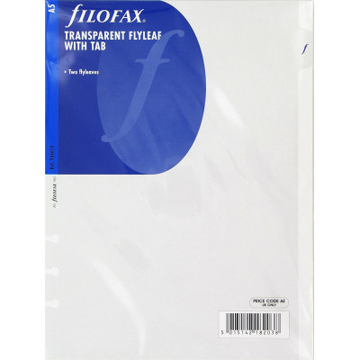 Recharge FILOFAX A5 - Index amovible - Transparent