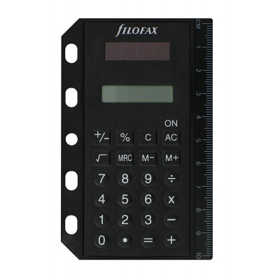 Calculatrice FILOFAX pour formats Pocket & Mini 10x6,5cm - NOIR