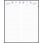 Agenda LECAS Long Travers 14x35 cm - 1 jour par page - NOIR