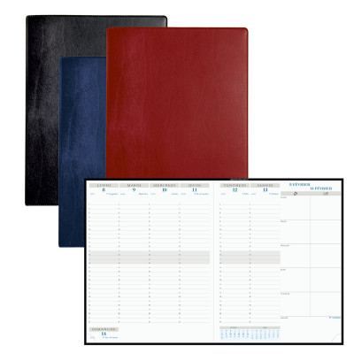 Agenda EXACOMPTA Horizon 27 Barbara - 270x210mm - 1 Semaine sur 2 pages (COLORIS ALEATOIRES)