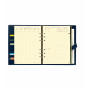 Agenda organiseur QUOVADIS - TIMER 21 prestige cuir pleine fleur Montebello bleu marine - 15x21cm