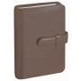 Agenda organiseur QUOVADIS - TIMER 17 Prestige cuir vachette lisse Luna taupe - 10x17cm