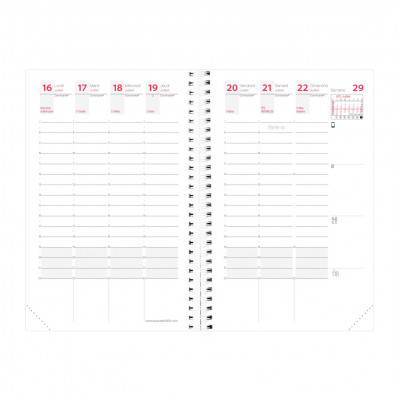 Recharge agenda QUOVADIS TIME&LIFE POCKET Septembre - 10x15cm - 1 semaine sur 2 pages