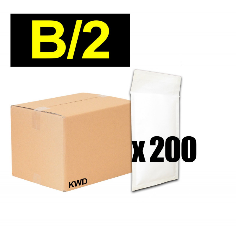Lot De 200 Enveloppes à Bulles ECO Format B/2 (120x220 Mm) - Pour Envoi Sécurisé - Neuf