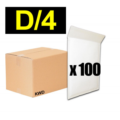 100x Enveloppes à bulles (D) - 200x275mm - BLANC