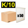 Lot 50x enveloppes à bulles ECO pochettes Blanches - format 370 x 485 mm - type K10 (K)