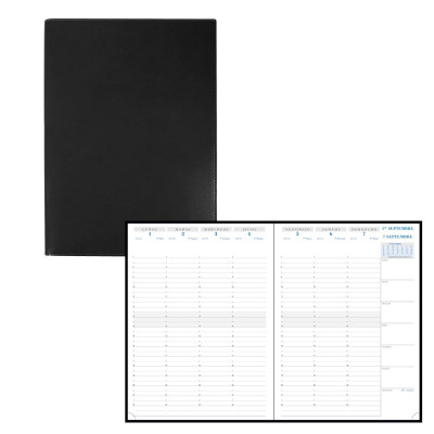 Agenda semainier Lyreco - 2024 - 21 x 29,7 cm - noir