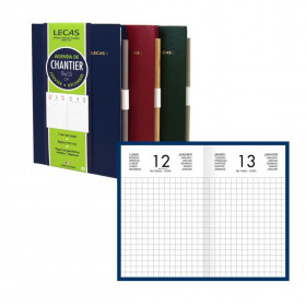 Lecas - 1 Agenda Semainier Classique Economique Grand Format 21 x 27 cm -  Couverture Noire - Août 2023 à Août 2024