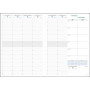 Agenda EXACOMPTA Consultations 29,7 x 21 cm - 1 semaine sur 2 pages - RDV 1/4h coloris noir